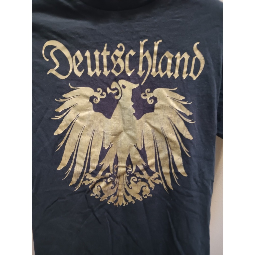 Deutschland Black T-shirt Gold Bird Delta Pro Weight - Picture 3 of 3
